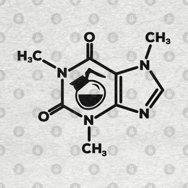 Caffeine Molecule Coffee Pot Lovers Formula Funny by DetourShirts